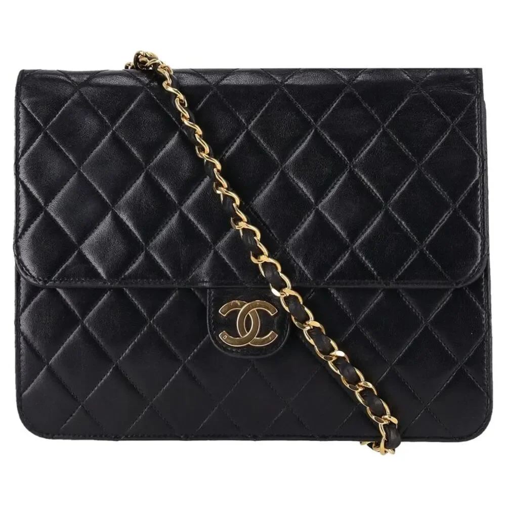 Chanel Vintage Timeless Single Flap Small Lambskin Leather Bag